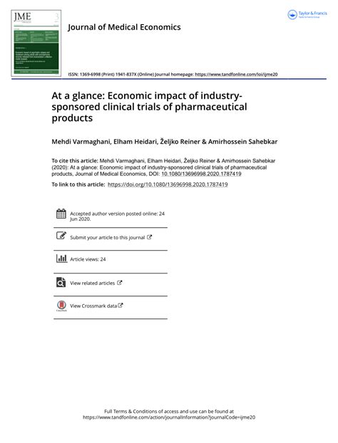 the financial impact of a clinical academic practice test|At a glance: economic impact of industry.